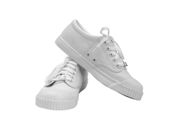 Sapatos Brancos Isolados Fundo Branco — Fotografia de Stock