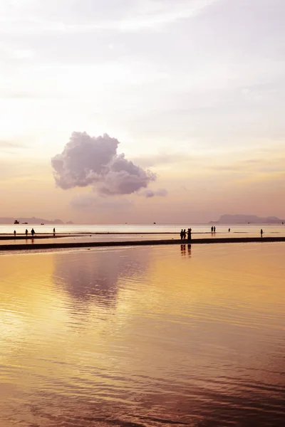Pôr Sol Nathon Beach Koh Samui Tailândia — Fotografia de Stock