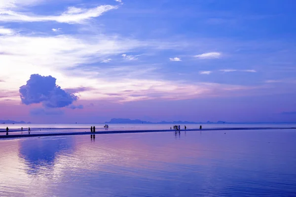 Sunset Nathon Beach Koh Samui Thailand — Stock Photo, Image