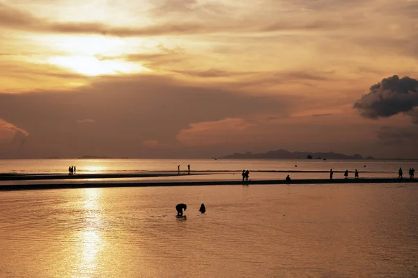 Sunset Nathon Beach Koh Samui Thailand — Stock Photo, Image