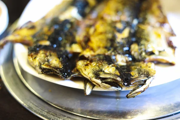 Koreanisches Essen Fisch Koreanische Art Gegrillte Makrele — Stockfoto