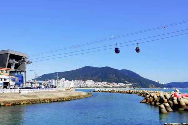 釜山松岛天桥 韩国水上最长的空中漫步 — 图库照片