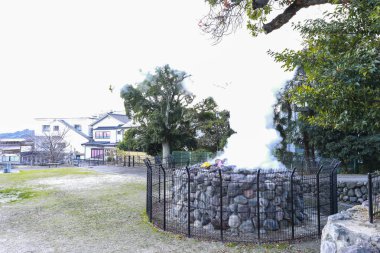 Bulunan Beppu, Oita, Kyushu, Japonya yerden dışarı-in sıcak buhar