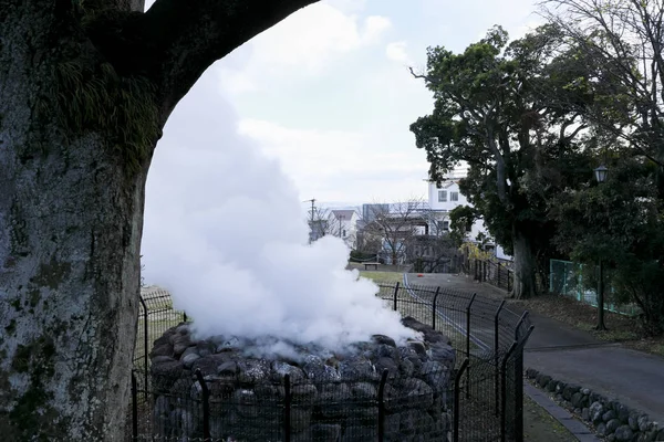 Bulunan Beppu, Oita, Kyushu, Japonya yerden dışarı-in sıcak buhar