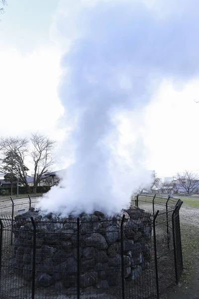 Bulunan Beppu, Oita, Kyushu, Japonya yerden dışarı-in sıcak buhar