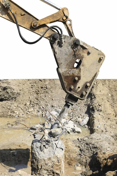 bore pile cut off machine breaking pile by breaker machine