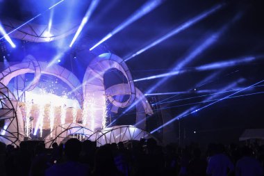 müzik konser, Müzik Festivali gece ışık lazer