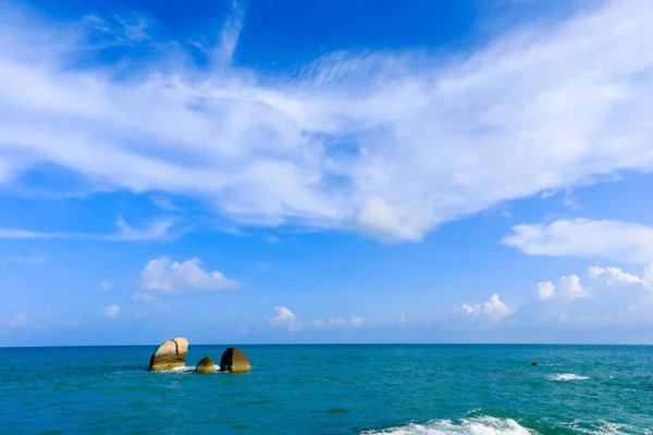 Rocky Beach Seascape View Hin Hin Yai Rock Located Samui — Stock Photo, Image