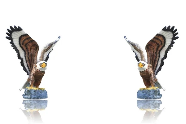 Eagle statue isolated on white background.This has clipping path — Stock Photo, Image