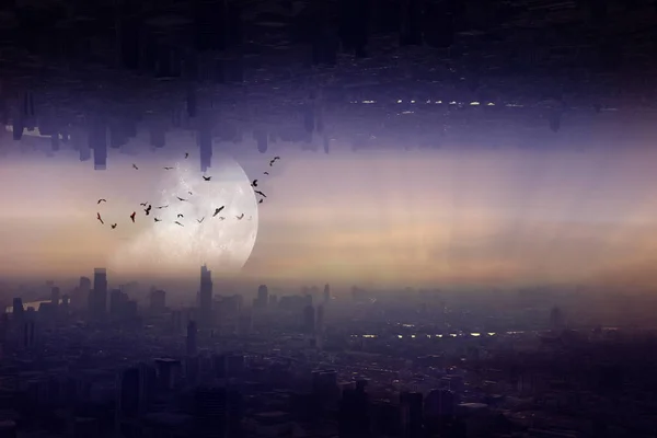 Soyut iki şehir yeni dünya