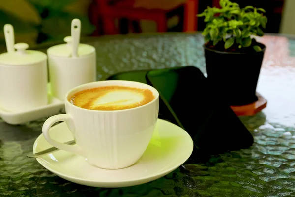 Tasse Café Sur Table — Photo