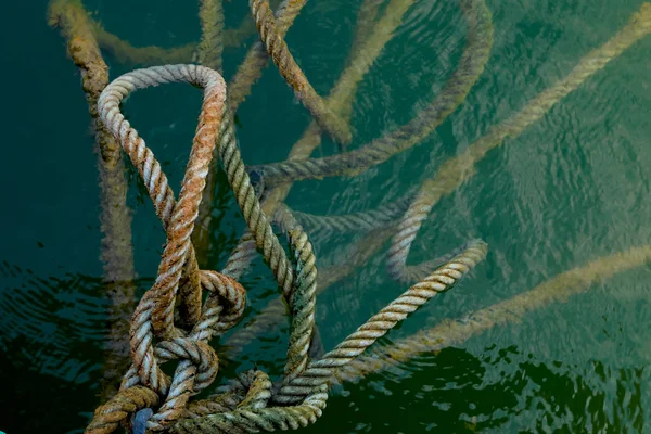 Rope on the water — Stock Photo, Image