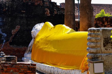 Ayutthaya Eyaleti'nde uyuyan buda heykeli ,Tayland