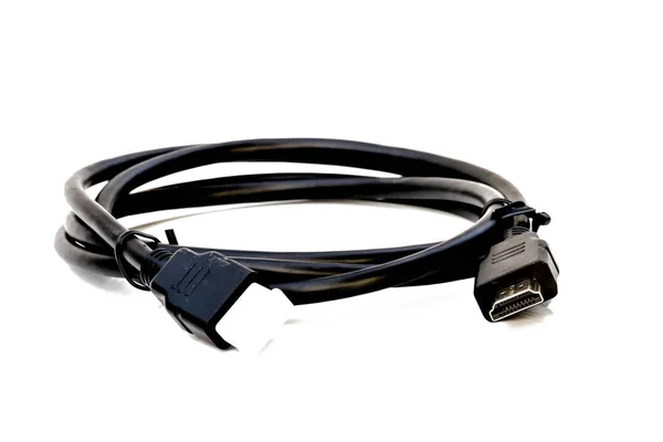 HDMI kabel op een witte tafel — Stockfoto