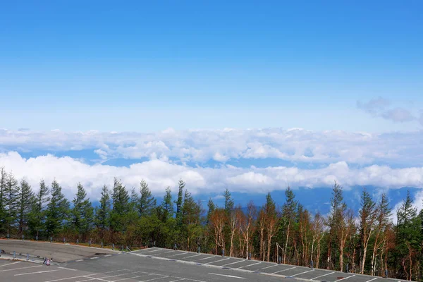 Fuji berg op het 5e station, halverwege de berg, Japan — Stockfoto