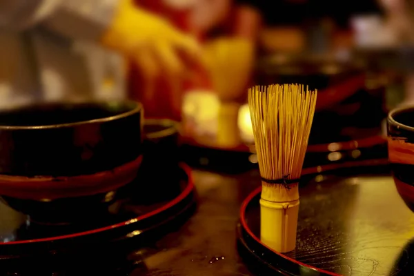 Tea ceremony of japanese style,Flat-lay of Japanese tools for br