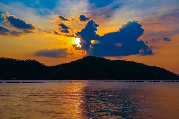 Typical Landscape Mountain Sky Sunset Thailand — Stock Photo, Image