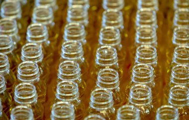 plastik şişe ve şişe boyun, seçilen odak