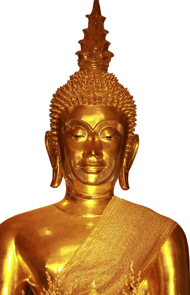 Buddha-Statue isoliert auf weißem Hintergrund. Dies hatte Ausschnitt pa — Stockfoto