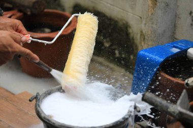 Boya dan sonra boya silindirinin temizlenmesi