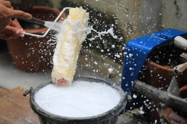 Boya dan sonra boya silindirinin temizlenmesi