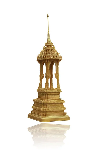 Boeddha Thaise Tempel Figuur Geïsoleerd Witte Achtergrond — Stockfoto