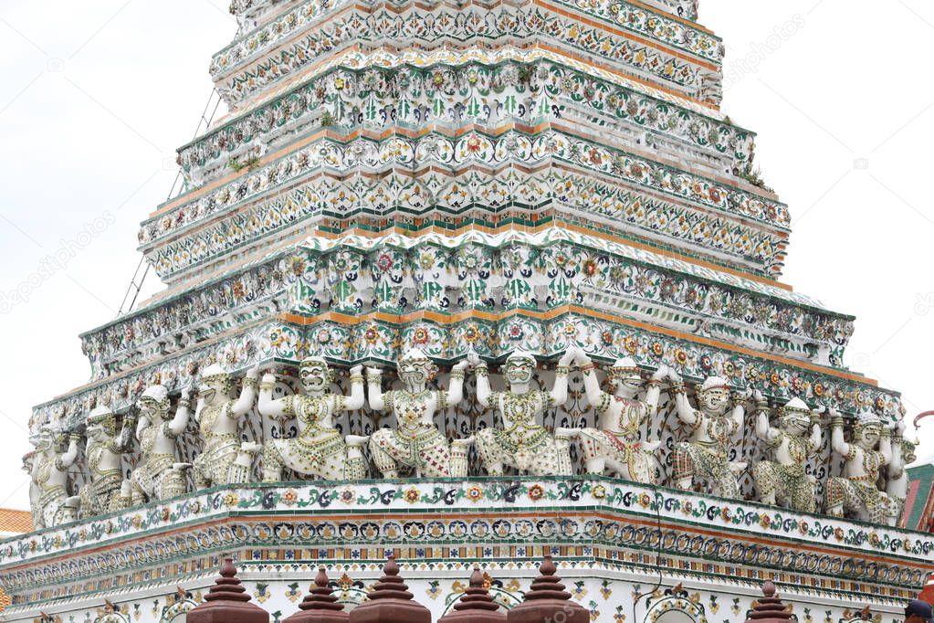 wat Arun Ratchawararam Ratchaworamahawihan. Bangkok, Thailand.