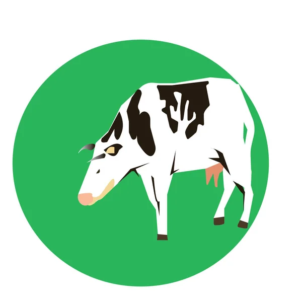 Ilustração Vetorial Uma Vaca Estilo Clássico Realista —  Vetores de Stock