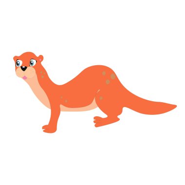 Çocuklar için şirin su samurunun vektör çizimi