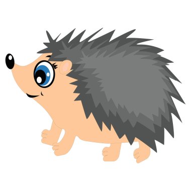 Çocuklar için gri kirpinin vektör çizimi