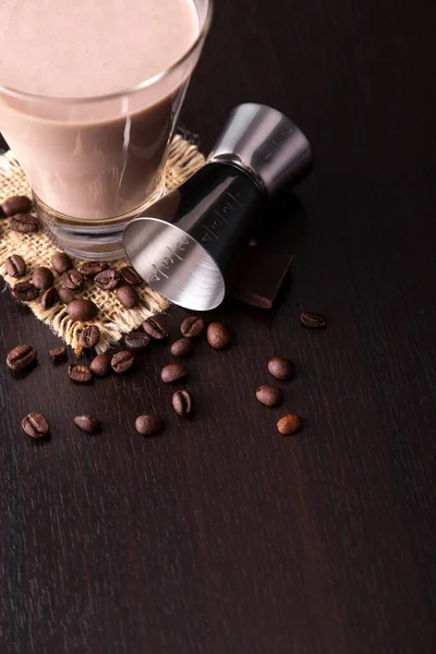 High Angle View Baileys Comet Cocktail Placed Barcounter Decorated Roasted — Stock Photo, Image