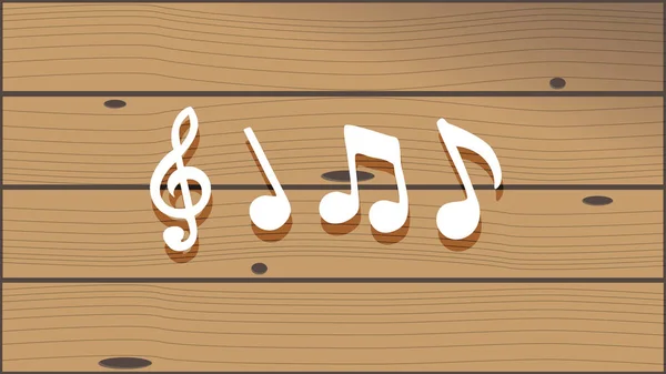 müzik sembolleri ile kahverengi bir tablo illüstrasyon