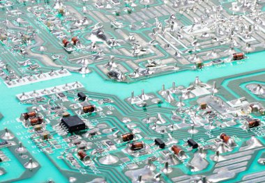 closeup elektronik panosuna