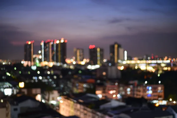 Defocused Abstract City Night Lights Background — Stock Photo, Image