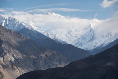 Nanga Parbat veya The Killer Mountain karakurum karayolu, Himalaya aralığı, Pakistan kuzeyinde Gilgit Baltistan görüldü