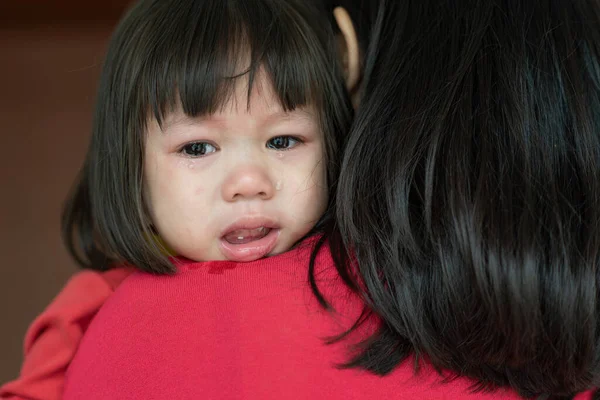 Retrato Niña Asiática Triste Llorando —  Fotos de Stock