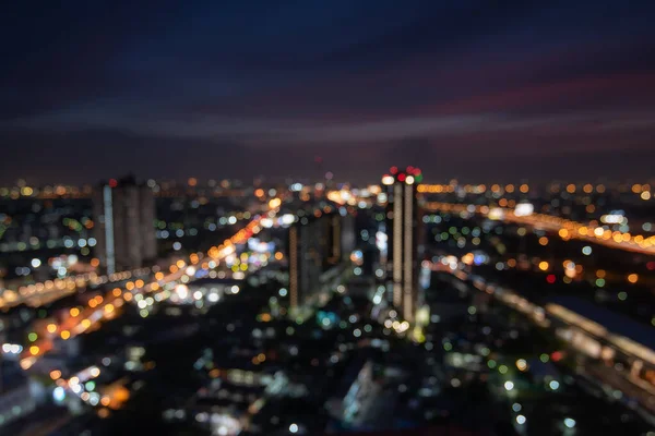 Defocused Abstract City Night Lights Background — Stock Photo, Image