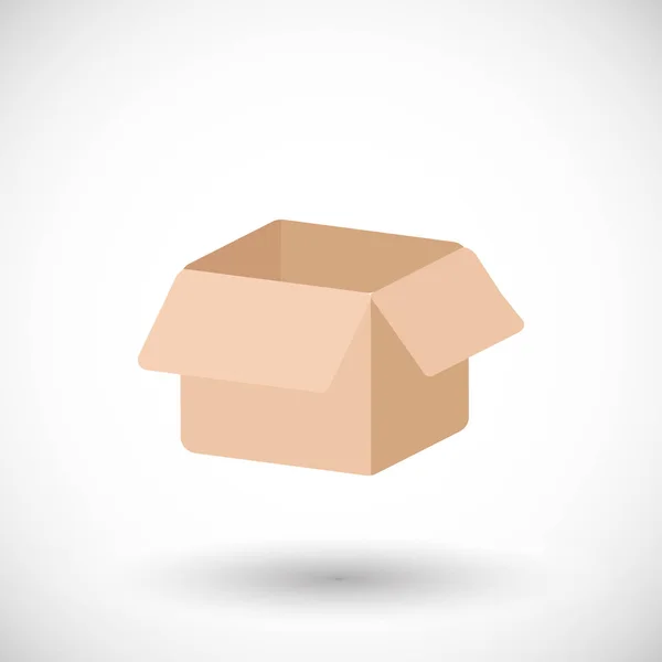 Vector Illustration Cardboard Box Flat Icon Graphic Element Delivery Transport — Stock Vector