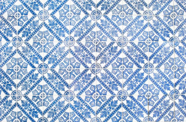 Tradycyjne Portugalskie Ozdobne Dekoracyjne Płytki Azulejos Vintage Wzór Dekoracji Domu — Zdjęcie stockowe