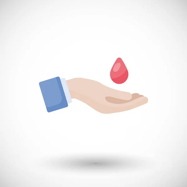 Blood donation vector flat icon — Stock Vector