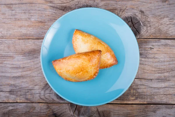 Massa Pirogi Tradicional Russa Recheada Com Carne — Fotografia de Stock