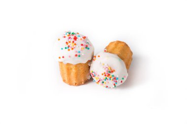 Noel süslenmiş tanımlama bilgileri izole beyaz arka plan üzerinde