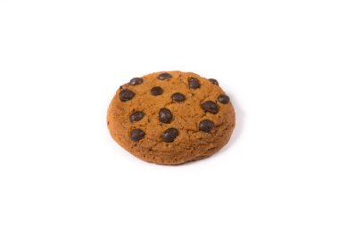 Beyaz bir arka plan üzerinde taze pişmiş yulaf ezmesi kurabiye