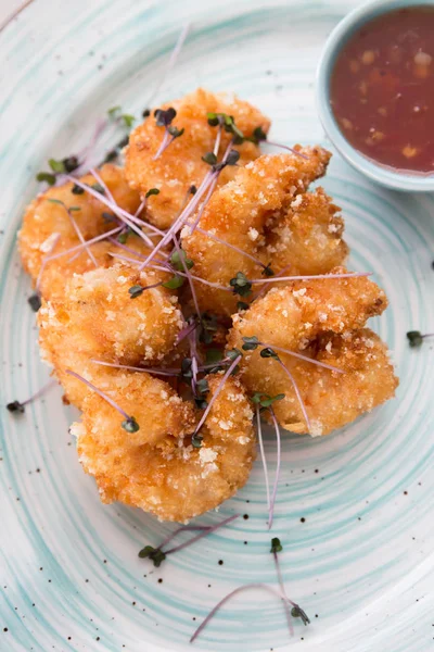 Rejer snack stegt i tempura - Stock-foto