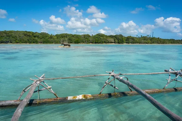Поездка Традиционном Каледонском Парусном Судне Бухте Упи Остров Пайнс Новая — стоковое фото