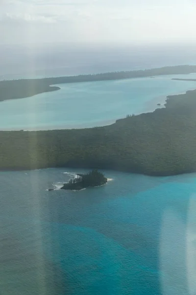 Flygfoto Över Upi Bay Tallholmen Tropisk Utanför Nya Kaledoniens Kust — Stockfoto