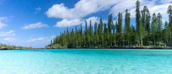 Красивый Морской Бассейн Заливе Оро Остров Пайнс Новая Каледония Аквамарин — стоковое фото
