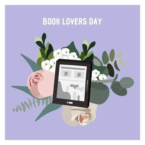 Journée Des Amoureux Livre Book Concept Vectoriel Beau Vecteur Plat — Image vectorielle