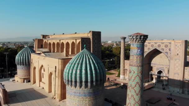 Самарканд Сансет Міський парк Середньої Азії Узбекистан — стокове відео