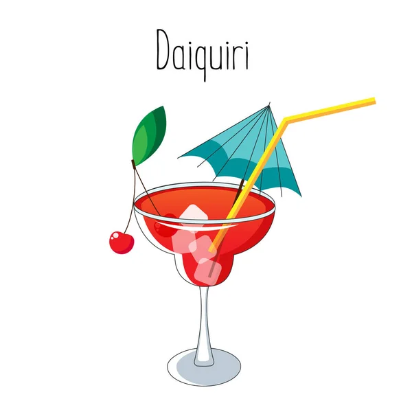 Daiquiri alkohol koktajl drink stock vectot ilustracja — Wektor stockowy